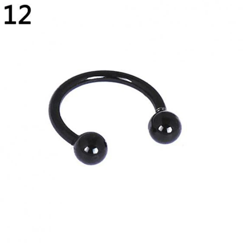 Кольцо для пирсинга носа в форме подковы из нержавеющей стали пирсинг бровей