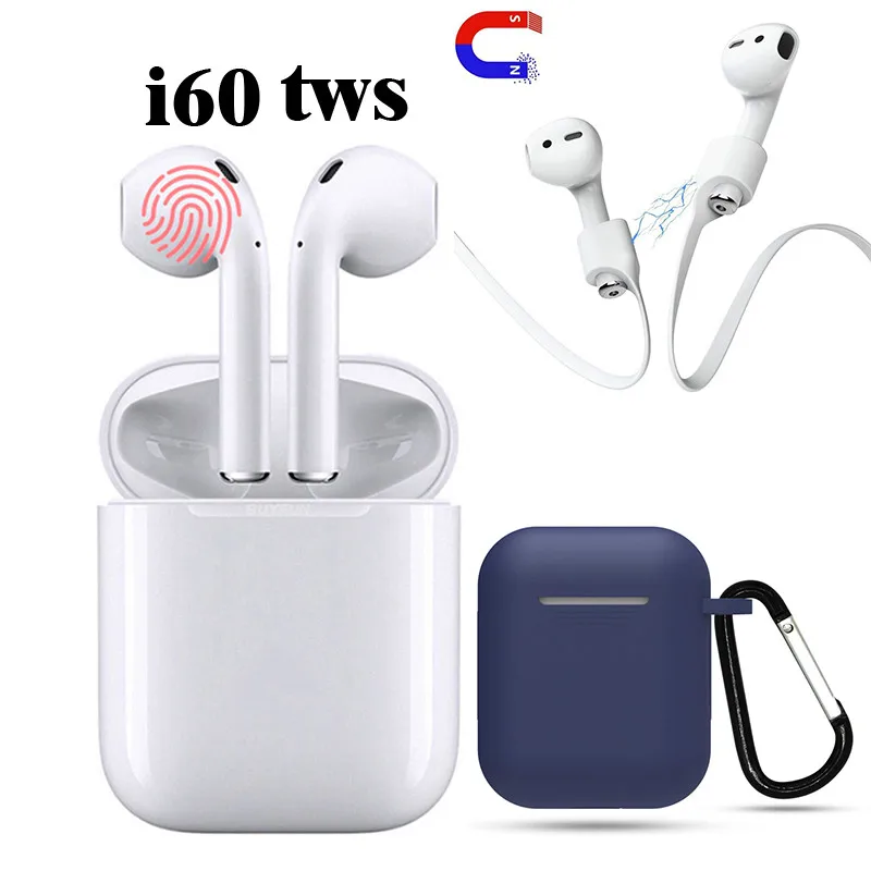 I60 tws Беспроводная Bluetooth 5 0 сенсорная гарнитура сабвуфер pk 0-0-12 w1 чип 1:1 4k mi iqos i12 2019 |