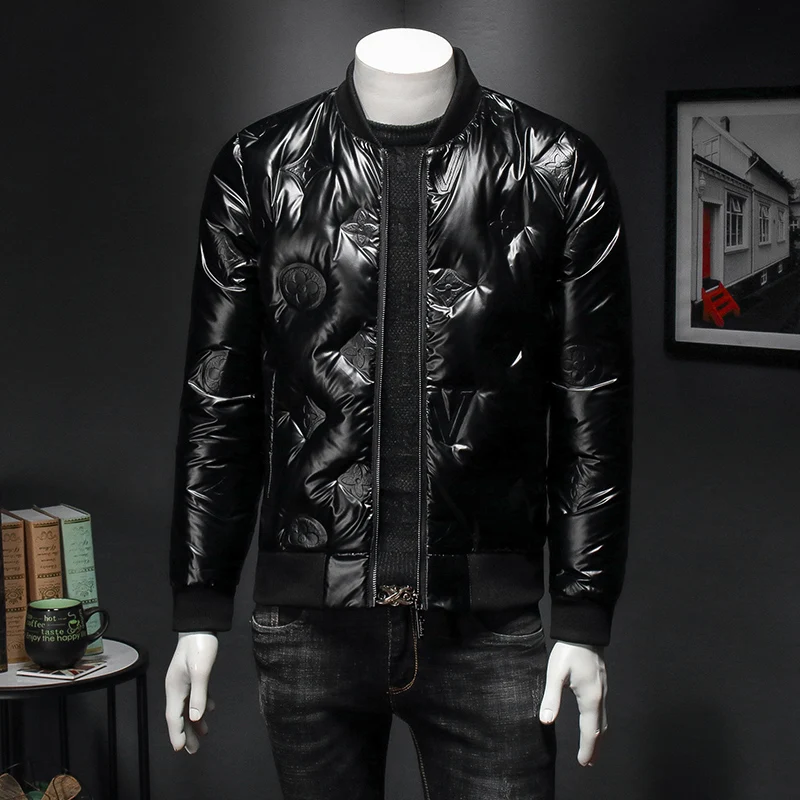 

Classic Football plaid Men's Down Jackets Great Designer Winter New Feather Outdoor Thick Warm Shining Stage Coats 19818