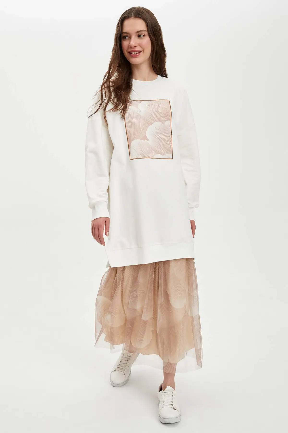 

Modest Textured Knit Skirt Women Muslim Clothing Skirt