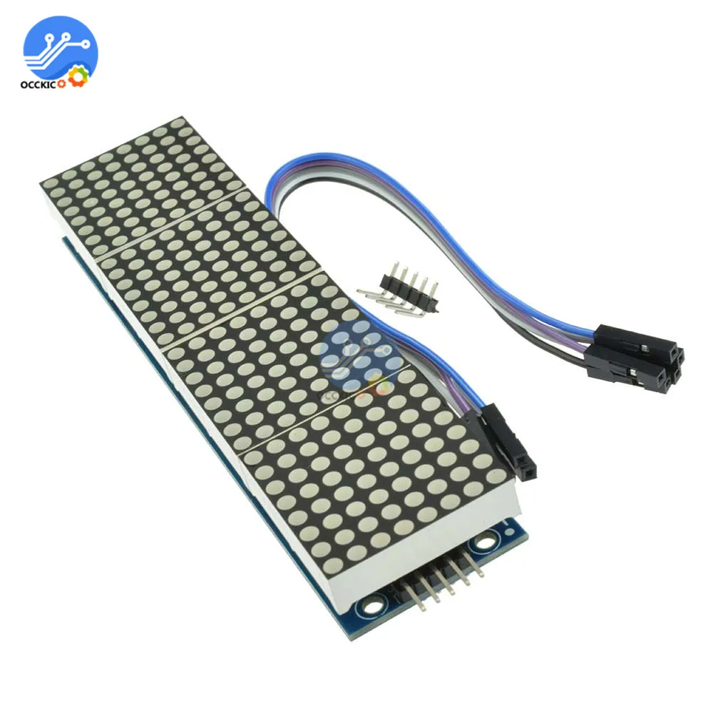 Микроконтроллер MAX7219 4 в 1 дисплей с 5P линейным матричным модулем для Arduino|display for