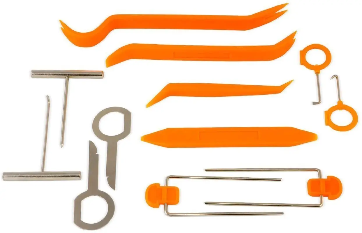 

Набор инструментов для снятия обивки автомобиля, комплект из 12 предметов для снятия панели автомобиля, стереозвука, радио, дверной панели, приборной панели