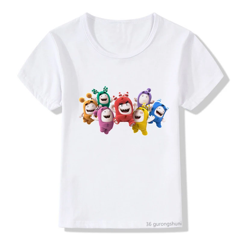 Модные детские футболки, милые Addobods, мультяшный принт, футболки для мальчиков, Летние Повседневные детские топы, милые футболки в стиле Хара...