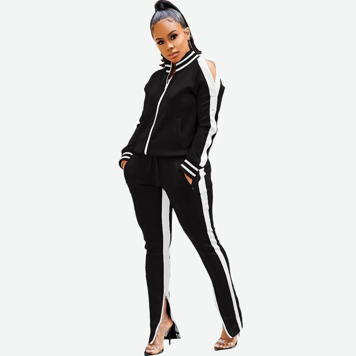 

two piece set autumn and winter fashion leisure sports suit