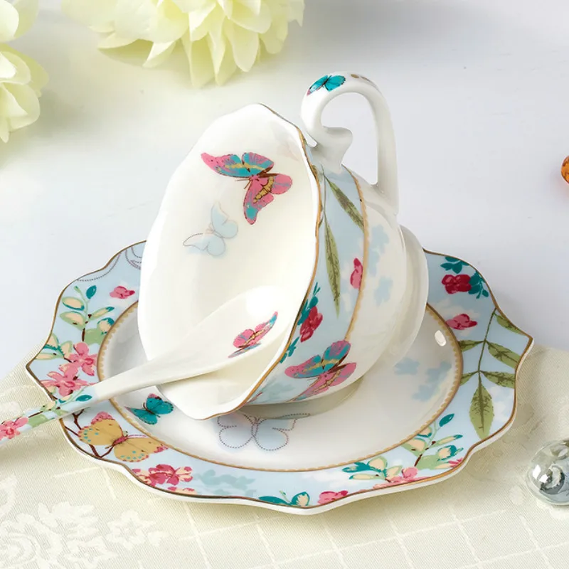 Керамическая чайная кофейная чашка из костяного фарфора блюдца традиционные