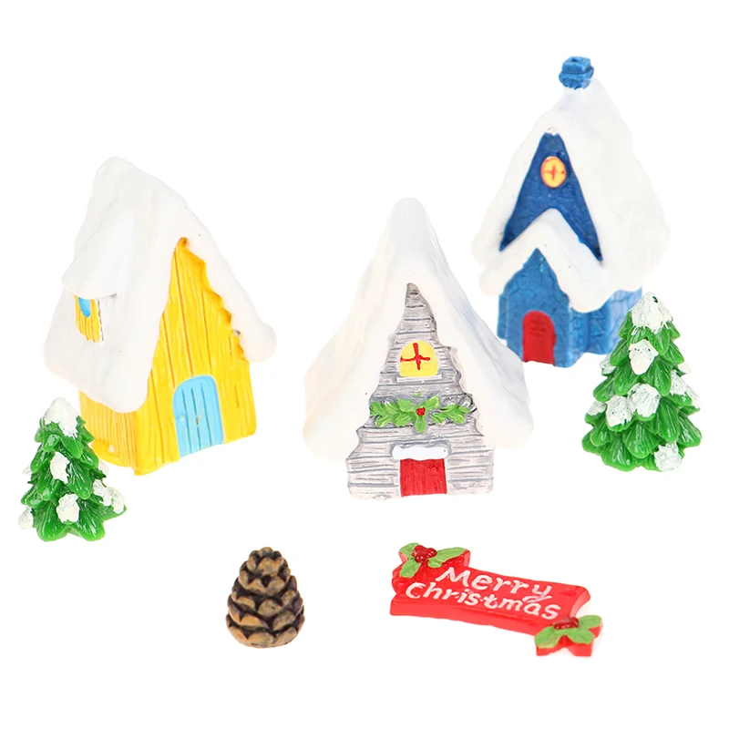 

Vintage Dollhouse Miniature Mini Wooden Wood Xmas Figures Decor Santa Angel Tree Dollhouse Decoration Accessories