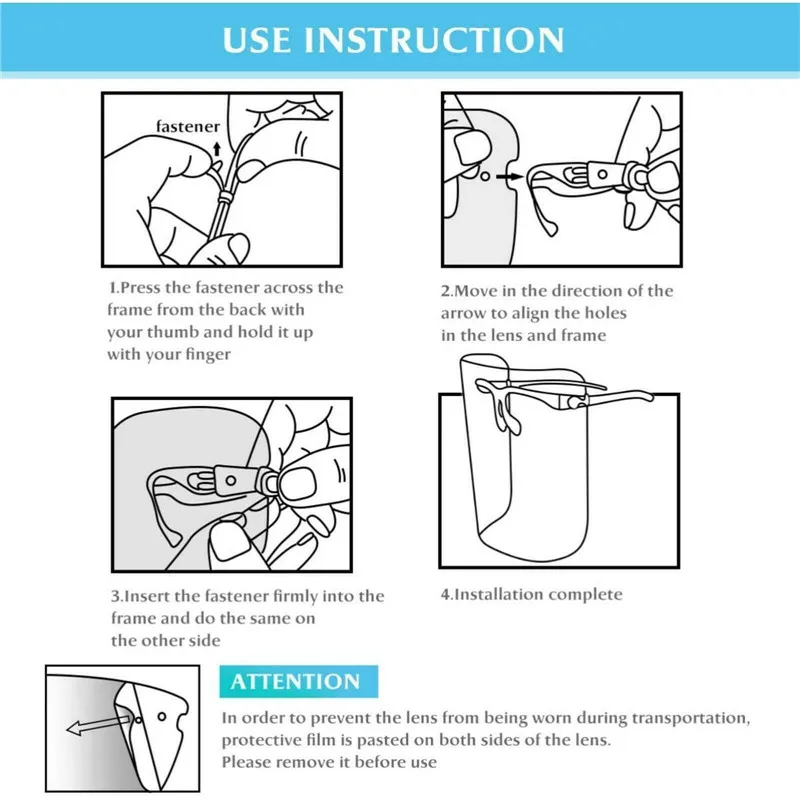 Прозрачный защитный козырек для лица унисекс защитные очки от масла и лука