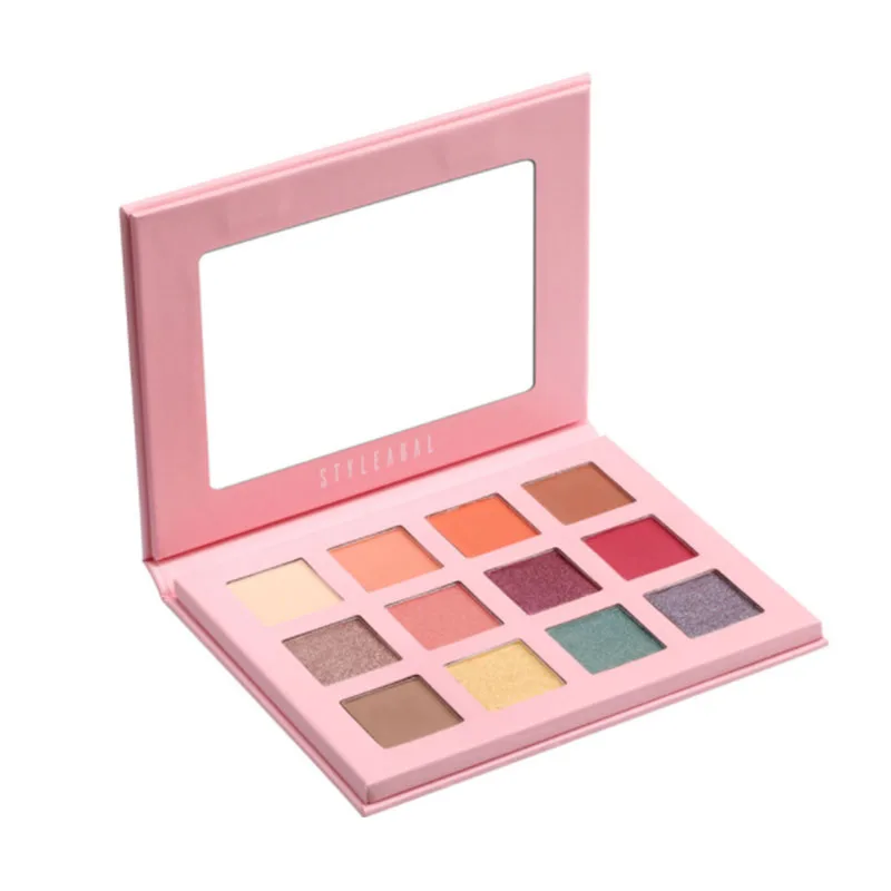 12 цветов блестящие тени для век палитра макияжа матовые мерцающий и Сияющий