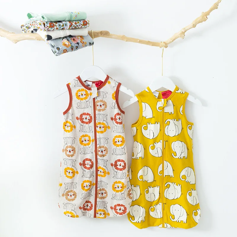 

Летний спальный мешок для новорожденных, без рукавов, на 0-24 м