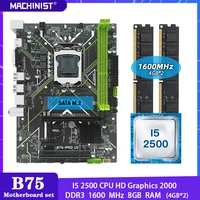 machinist b75 motherboard lga 1155 set kit with intel i5 2500 processor ddr3 8gb24g ram memory tasa 3 0 hd graphics pro u5