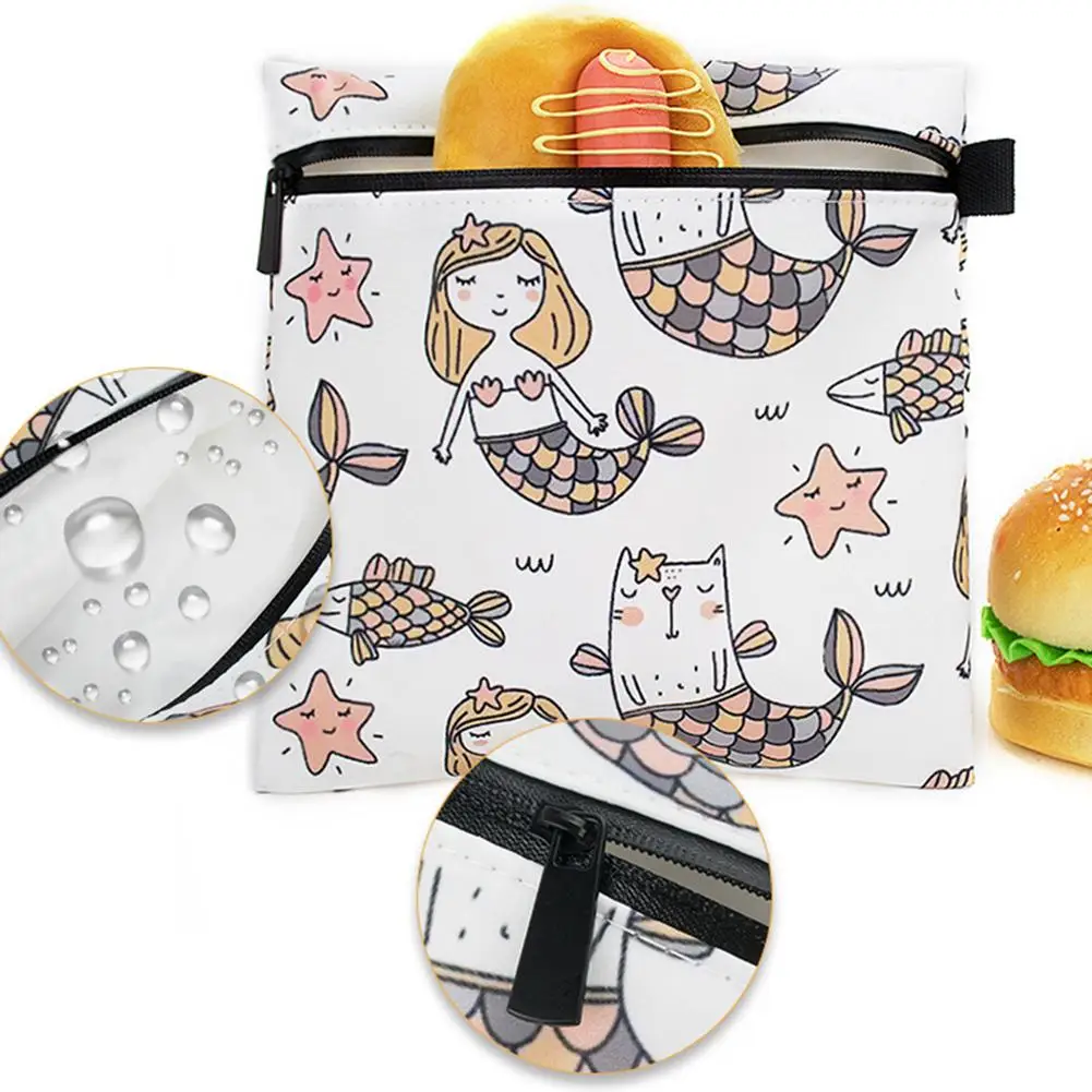 3 шт. сумка для ланча Премиум Многоразовые сэндвич и снэк-мешки детская