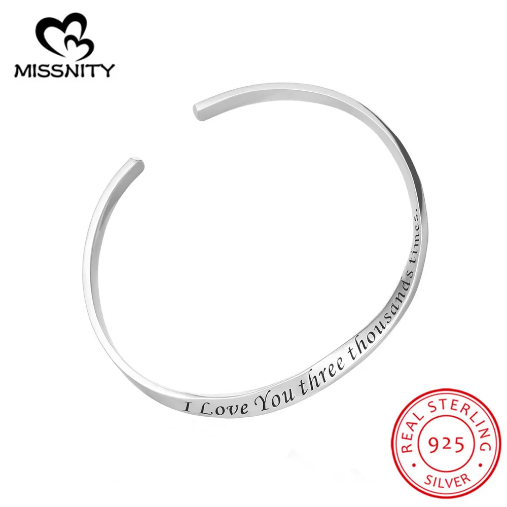 

Браслет-манжета из серебра, с гравировкой и надписью «любовь»