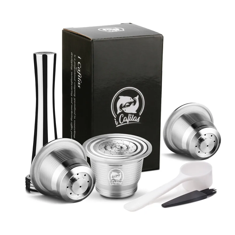 ICafilas кофейные капсулы для Nespresso, кофейные капсулы из нержавеющей стали, многоразовые Многоразовые фильтры для эспрессо-кофемашины - Цвет: As picture