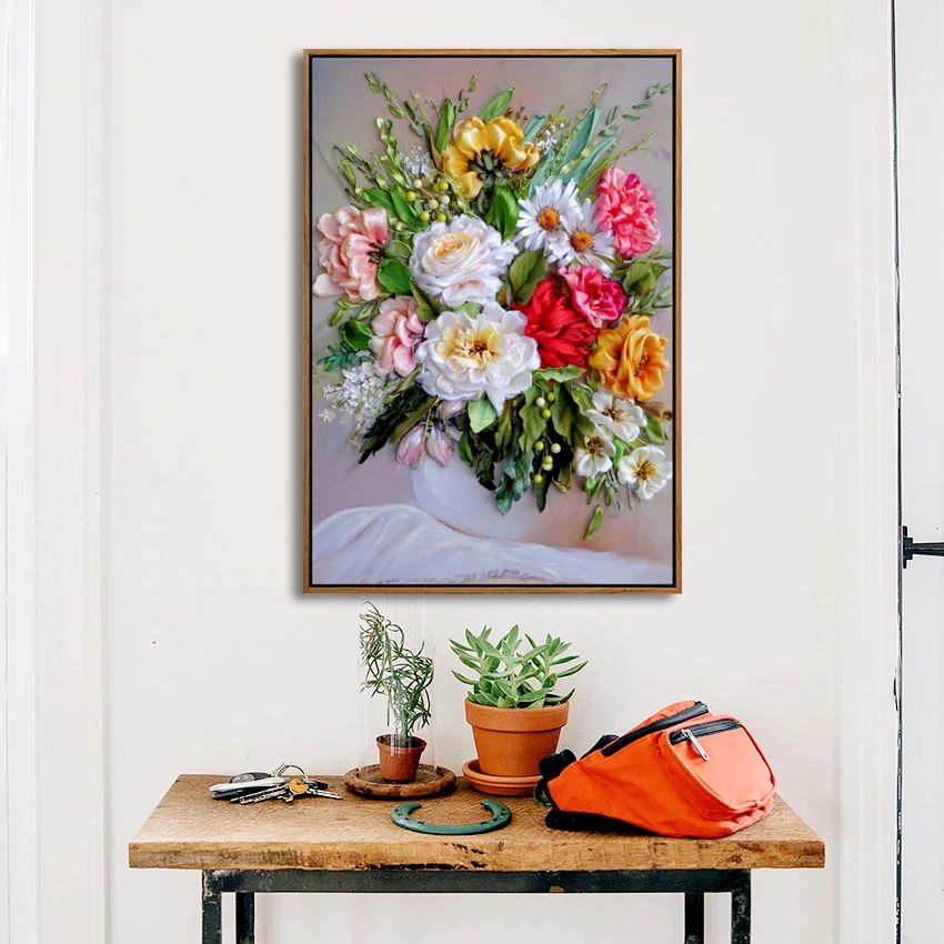 Постеры и принты на холсте в скандинавском стиле с цветными цветами | Дом сад