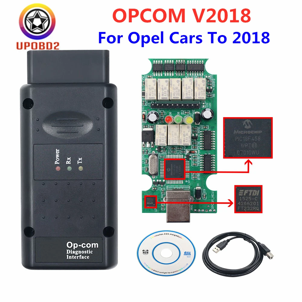 2020 новейший OP COM V2018 PIC18F458 FTDI FT232RQ чип OPCOM 2018 170823c для Opel OBD2 Диагностический Сканер