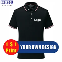 summer fashion custom polo shirt logo embroidery personal design pattern breathable tops printed text onecool s 4xl