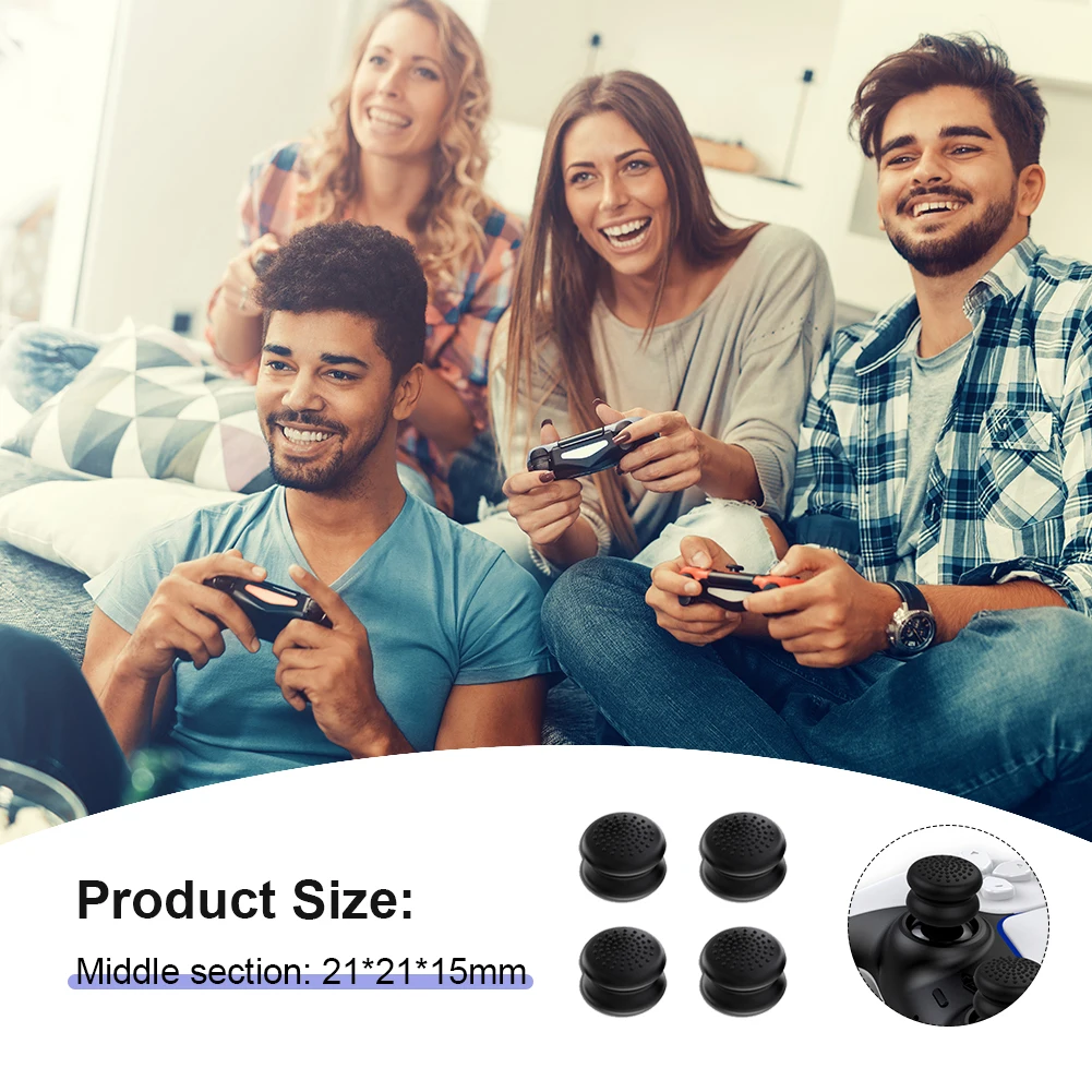 6pcs Controller Thumb Stick Grip Set Accessory Thumb Grips for PS 5 PS5 Thumb Grip Set Thumbstick Cover