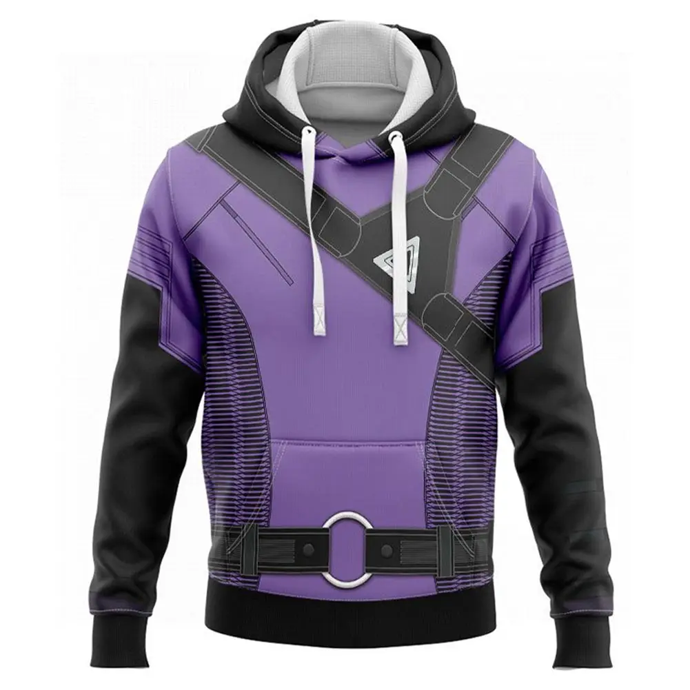 

Худи для косплея Hawkeye Кейт Бишоп, толстовка с капюшоном с 3D принтом, уличная одежда, мужские толстовки для взрослых