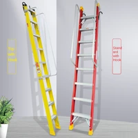 indoor thickening engineering ladder mobile telescopic attic staircase household aluminum alloy attic custom handrail ladder
