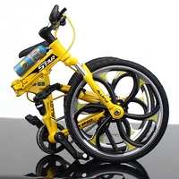 110 scale diecast metal bicycle model city folded cycling road bike for collection toy christmas gifts