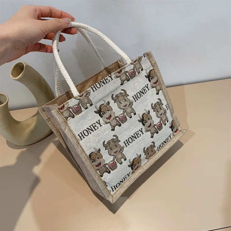 

Ladies Bags 2021 Summer New Calf Cartoon Pattern Student Girl Fashion Design Handbag Shoulder Bag Cute Small Square Wallet