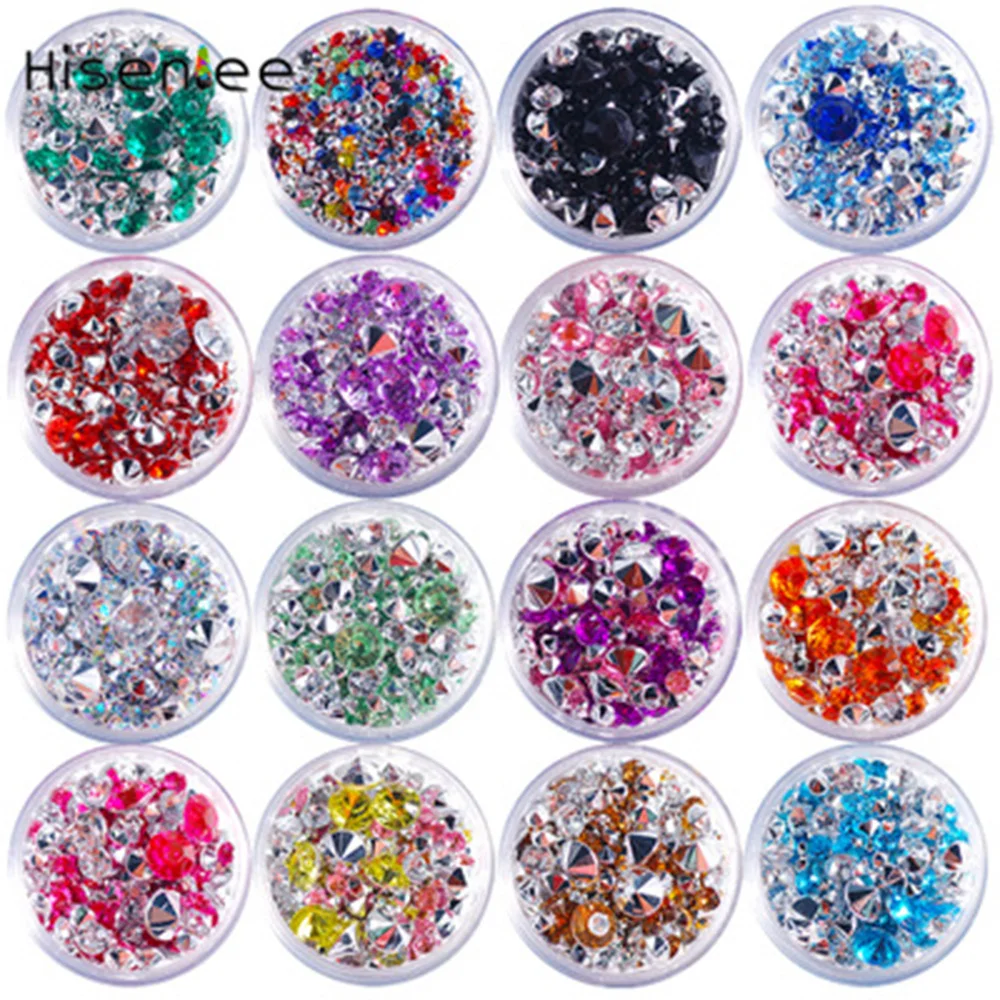 Мульти-размер острыми дном хрустальные драгоценные камни красота советы ногтей