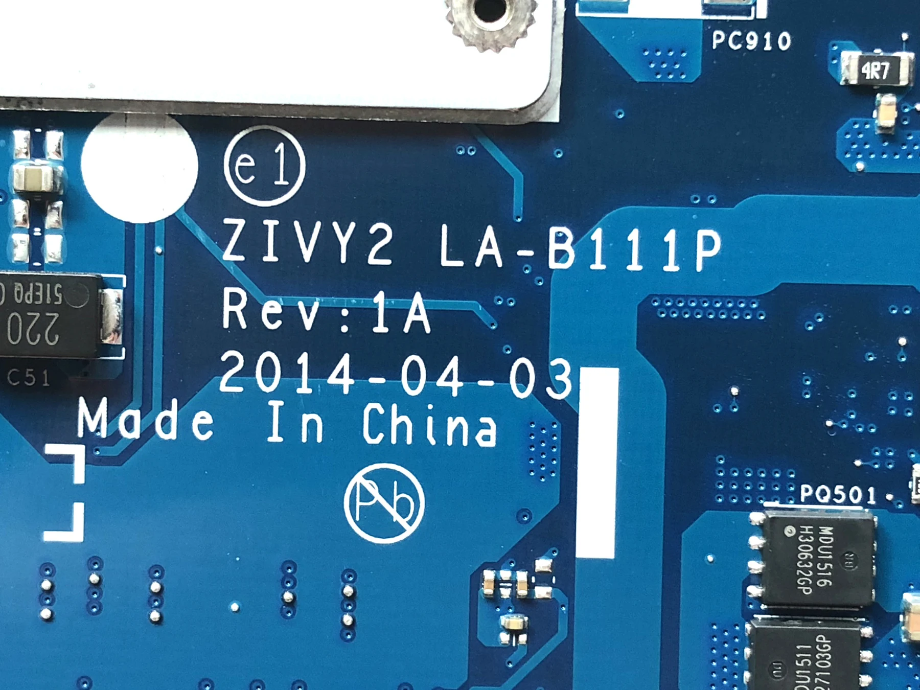 Материнская плата 5B20H21739 для ноутбука Lenovo Ideapad Y50-70 ZIVY2 LA-B111P SR1PX I7-4710HQ 100%