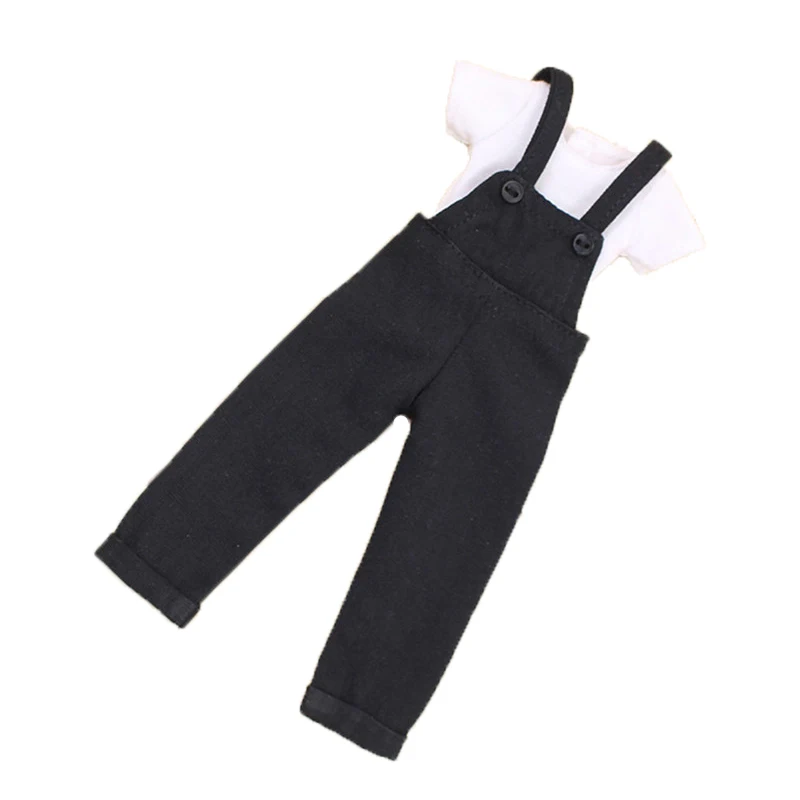 1/6 bjd крутые черные брюки на бретельках белая рубашка | Игрушки и хобби