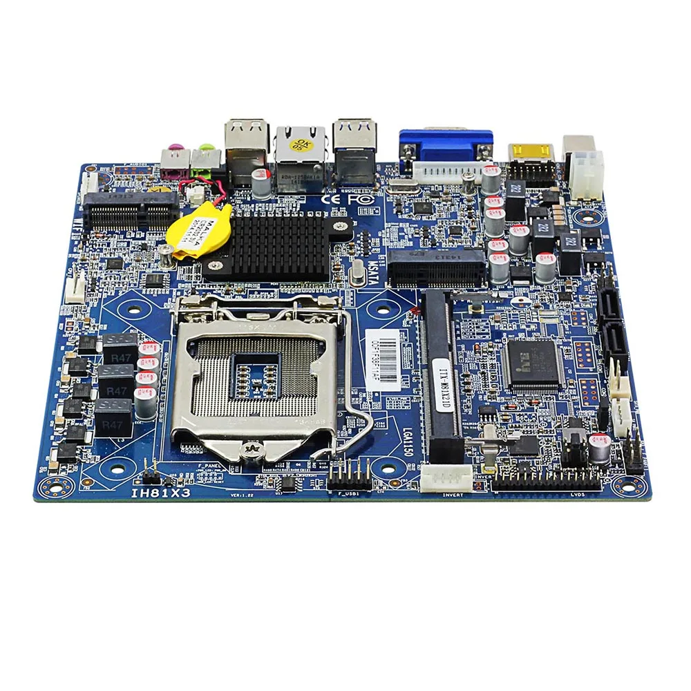 Настольная материнская плата ITX Intel H81 LGA 1150 Socket USB2.0 SATA2.0 PCI-E DDR3 ПАМЯТЬ i3 i5 i7 процессор старая материнская плата