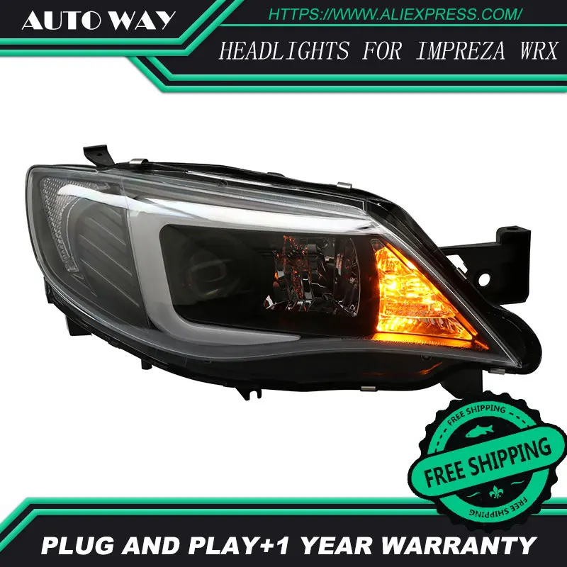 Car Styling Head Lamp case for Subaru WRX STI 2009-2012 Headlights LED Headlight DRL Bi-Xenon Lens HID Double | Автомобили и