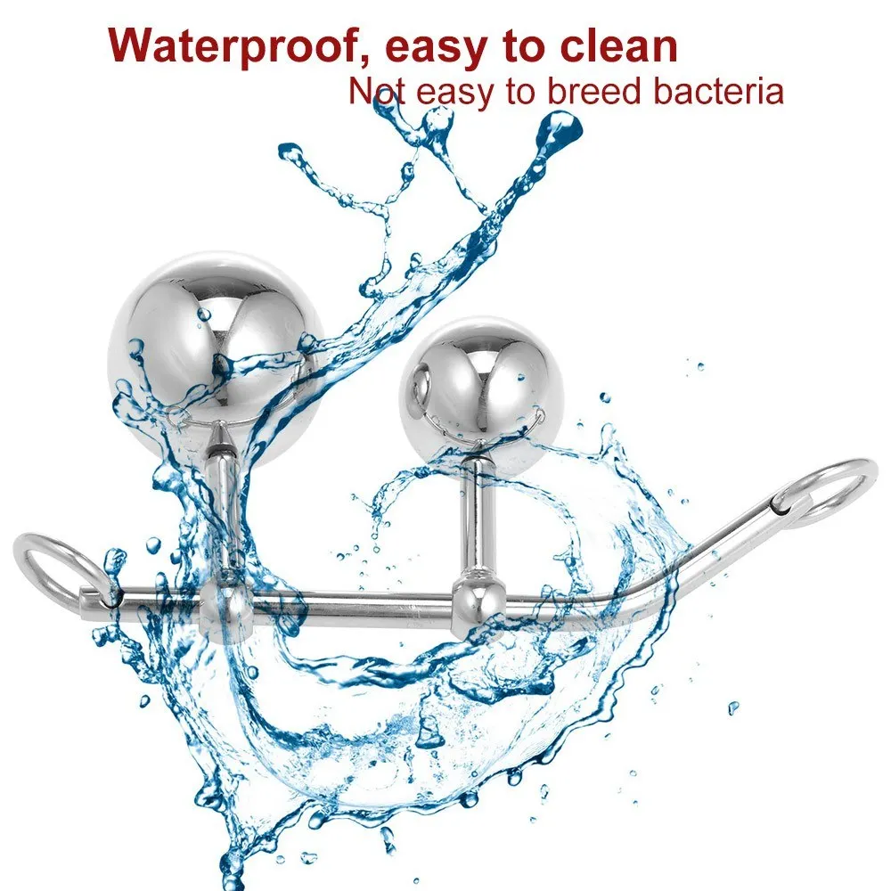 Женский анальный Вагина двойные шарики заглушка в стальной целомудрия мяч