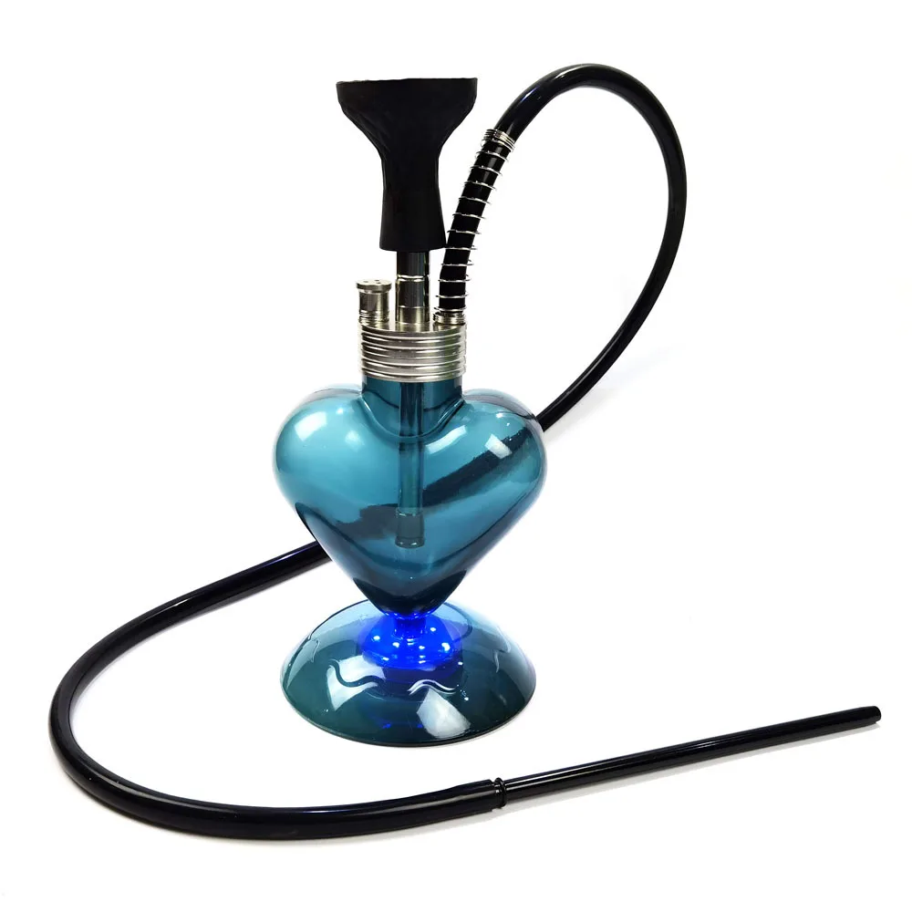 

Arab Hookah Full Band LED Light Hookah Bar Hookah Heart-Shaped Hookah Accessories Pipe Aluminum Alloy Plastic Club Shisha Chicha