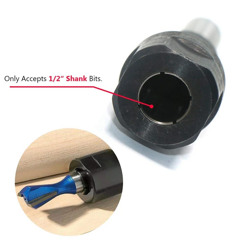 

1/2 Inch Shank Bits Router Collet Extension Chuck Rod Engraving Machine Extension Rod