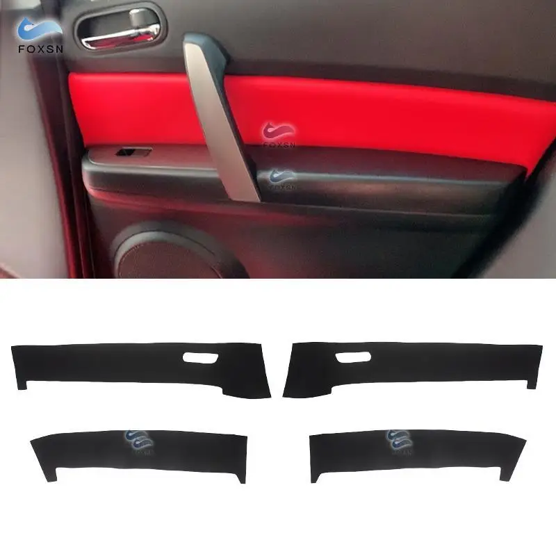 

For Mazda 6 2009 2010 2011 2012 2013 2014 2015 4pcs Car Microfiber Leather Door Panel Cover Protective Trim