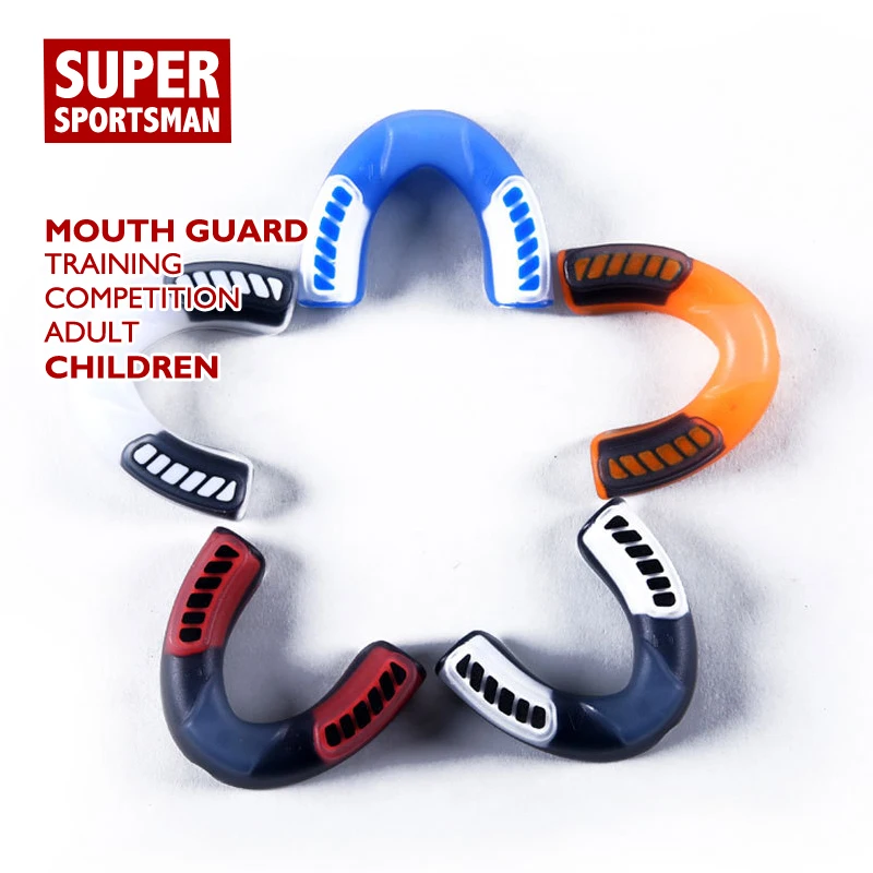 

Adult Kids 1set Anti Shock Single-sided Teeth Guard Mouthguard Free Combat Kick Boxing Rash Guard Children Sport Tooth Protector