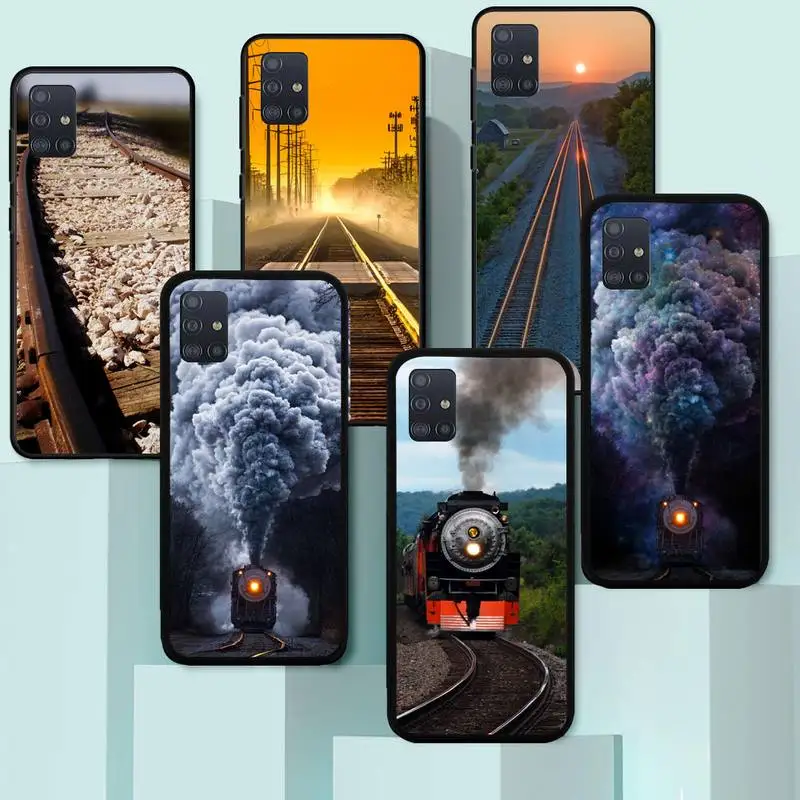 

Train Rail sunlight Phone Case For Samsung A50 A51 A71 A12 A72 A52 A32 A02 A20E A31 A40 A70 A80 Fundas coque