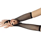 Женские перчатки без пальцев, сексуальные кружевные перчатки для вечеринки, сетчатые дышащие перчатки