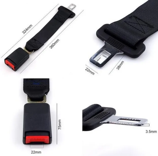 

Auto Safety Seat Belt Adjustable Car Auto Extended Car Seat Belts School Bus Belt ABS Polyester Black Interior Accessories Man