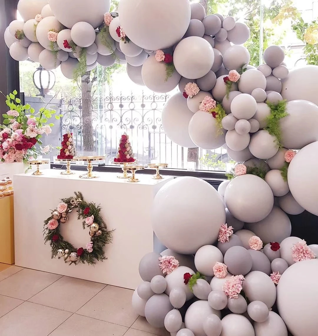 5/12/18 дюймов Большой серый воздушные шары латексные шары Арка Baby Shower в виде кирпичной стены украшения
