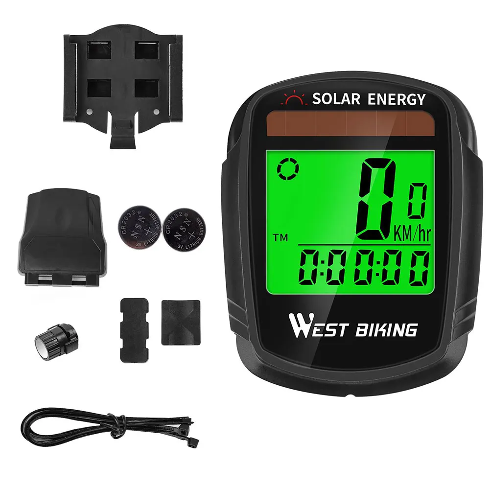 

Waterproof Bicycle Computer Wireless And Wired MTB Bike Cycling Odometer Stopwatch Speedometer Watch Solar LCD Digital Rate