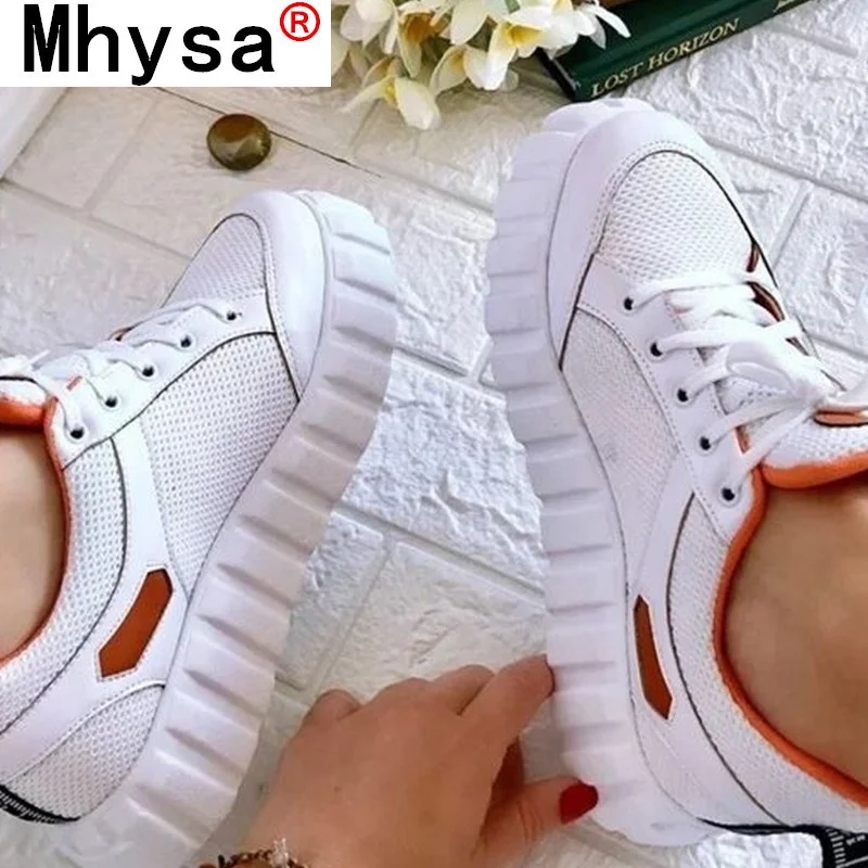 

Women's Sports Shoes Autumn 2021 New Fashion Platform Shallow Mouth Round Toe Lace-up Casual Breathable Low-heeled Women's Shoes