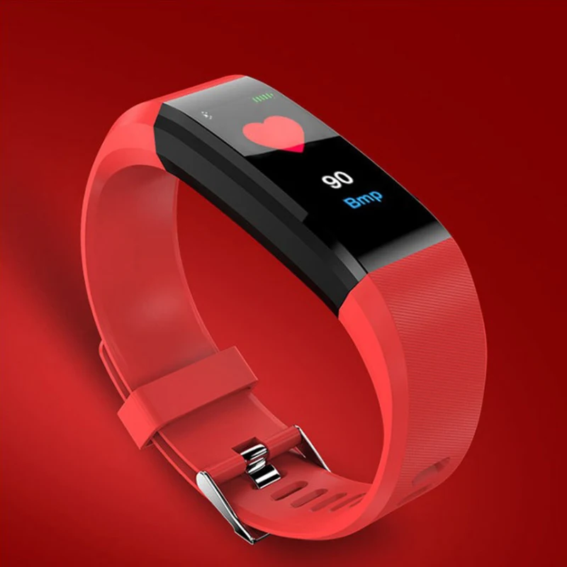 115 Plus Heart Rate Blood Pressure Monitor Smart Wristband Bluetooth Calorie Tracker Fitness Bracelet For Women Pedometer | Электроника