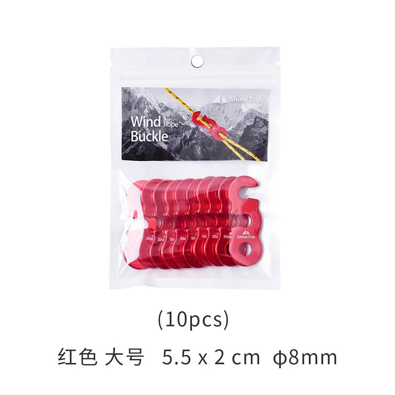 

Outdoor camping tent accessories three-eye opening wind rope buckle large camping accessory set 10 pieces