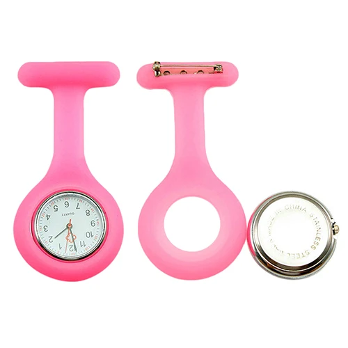 Повседневные женские карманные часы на цепочке Милые силиконовые
