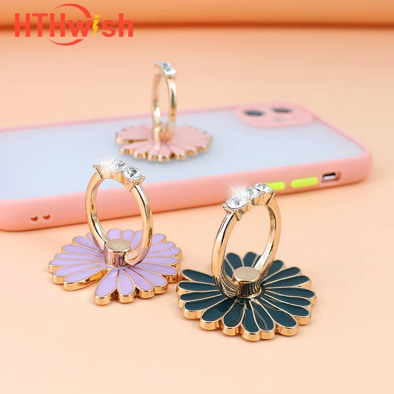 

Finger Ring Holder Stand Grip 360 Rotating For Mobile Phone Car Magnetic Mount Bear Phone Back Sticker Pad Unniversal Bracket
