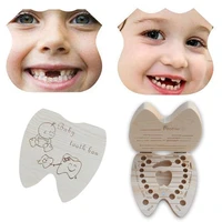 baby wooden deciduous tooth box children umbilical cord baby boys box teeth storage girls gift souvenirs save collect organ h0y4