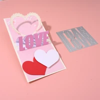 inlovearts 3d love letters metal cutting dies diy scrapbooking embossing paper photo frame crafts template mould stencils