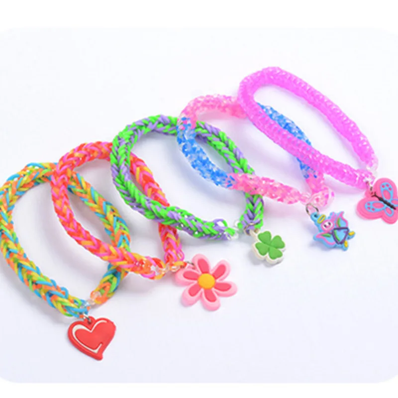 

600pcs/ Box Rainbow Loom Bands DIY Handcraft Gifts Bracelet Loom Rubber Band Birthday Party Gifts For Friends