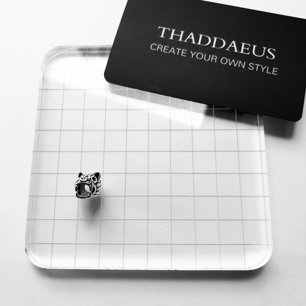 Бусины с головой дракона серебряные циркониевые бусины подходят для браслета