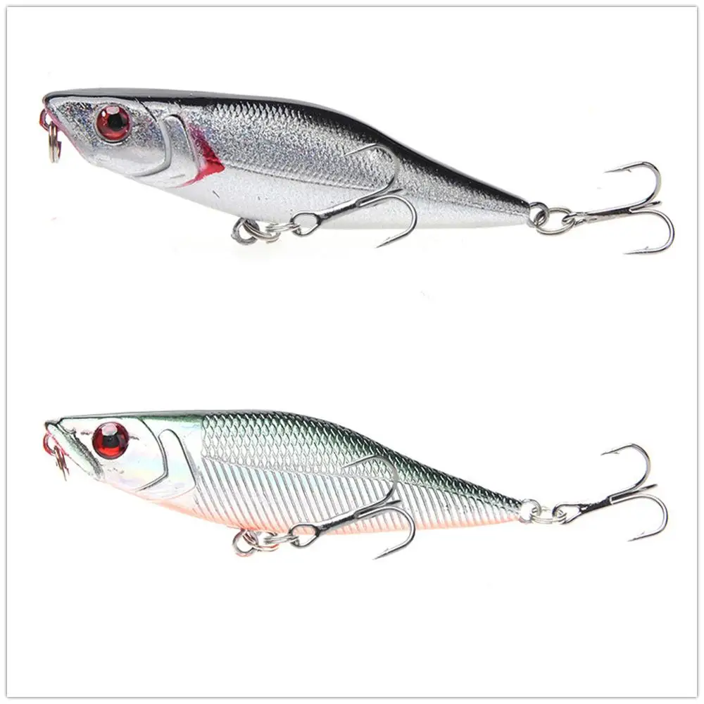 1 шт. Троллинг Поппер рыбалка Lures3D воблер с глазами гольян жесткий приманка 70 мм